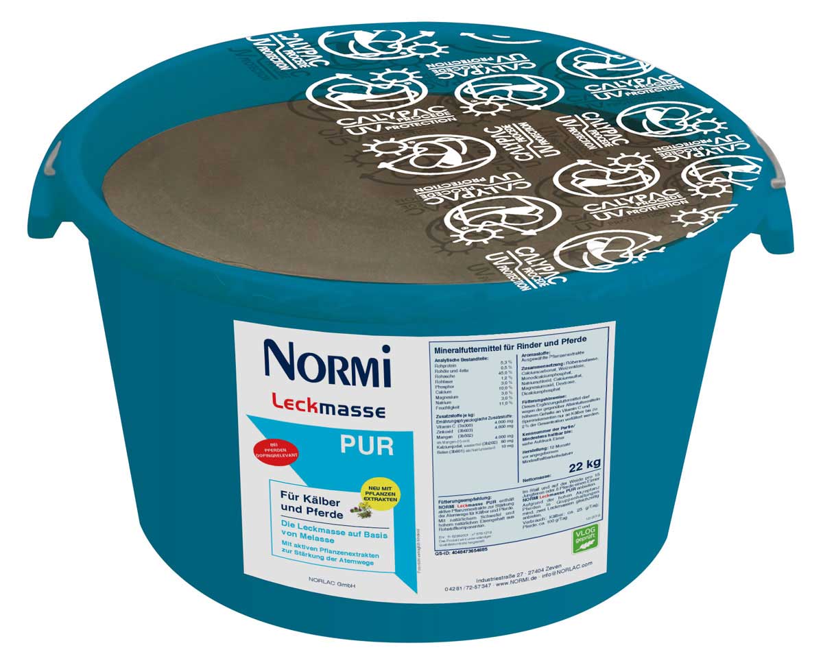 Normi Leckmasse PUR 22 kg – Mineralfutter für Rinder & Pferde