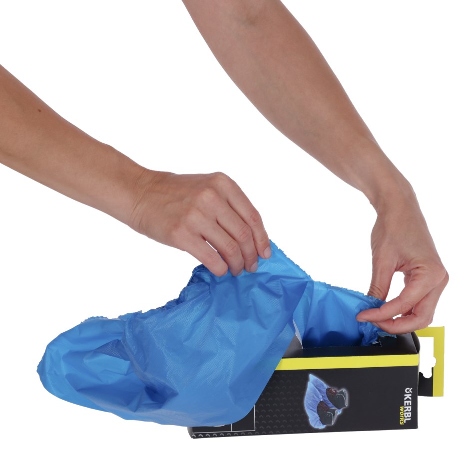 Einmalüberschuh knöchelhoch wie sie abgerissen werden können, aus der Packung