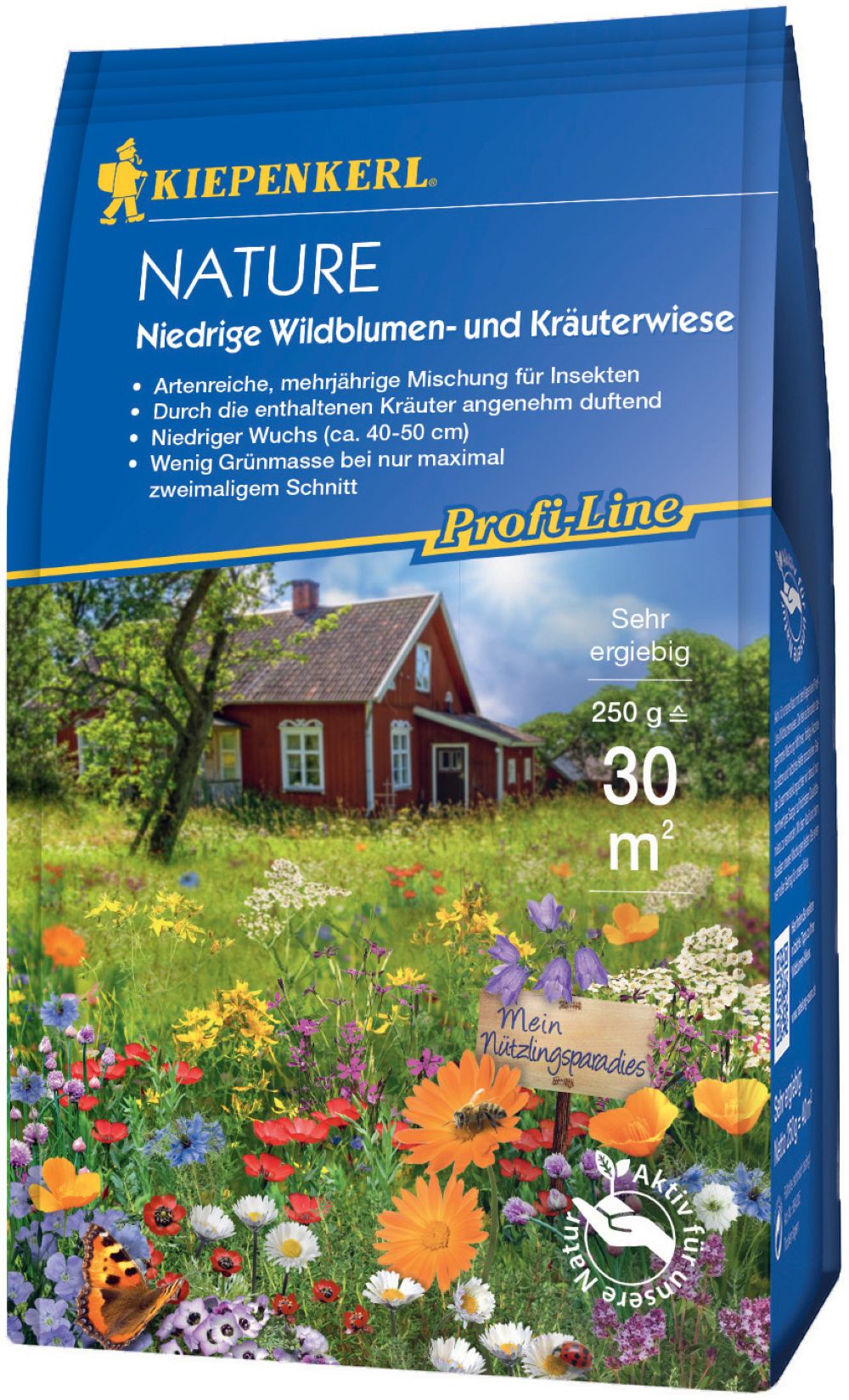 Nature Niedrige Wildblumen- und Kräuterwiese | 250 g - ca. 30 m² | Kiepenkerl