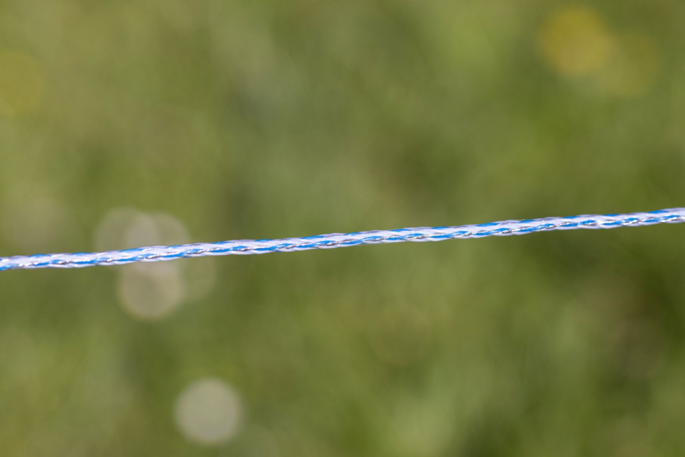 Weidezaunlitze PlatinumLine | 300 m | weiß - blau | AKO