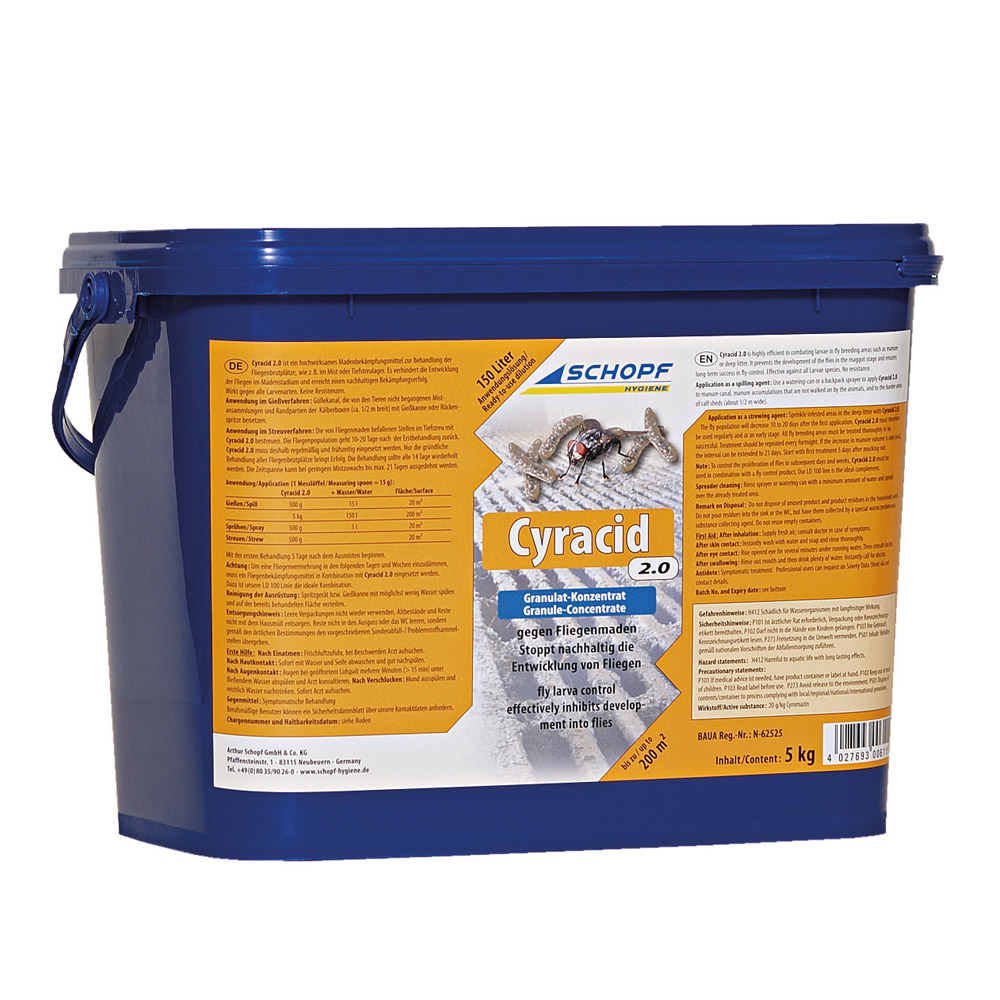 Cyracid 2.0 5kg Fliegenmadenbekämpfung Cyracid 2.0 5kg Fliegenmadenbekämpfung