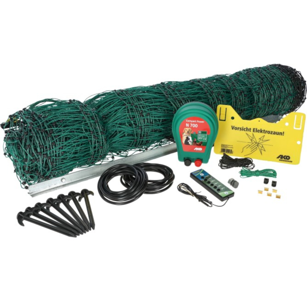 25748300 Geflügelnetz-Set 50 m, grün inkl. 230V Gerät + Zubehör