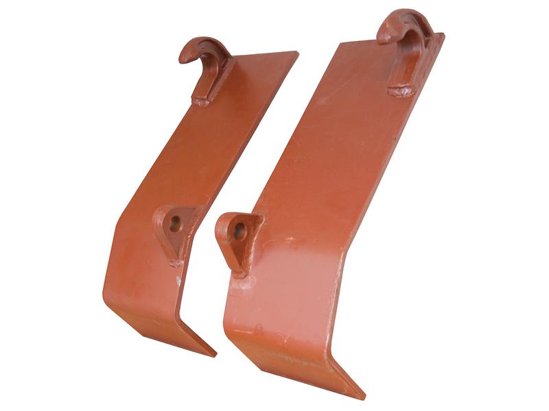 Kuppelplattensatz für Frontladergeräte | rechts und links | gebogen | 510 mm