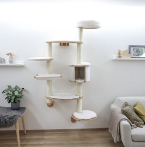 Wandkratzbaum DOLOMIT XL 185 x (115) cm, weiß