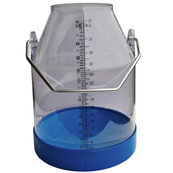 Melkeimer 33 Liter mit Skala blau Kunststoff